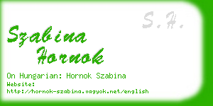 szabina hornok business card
